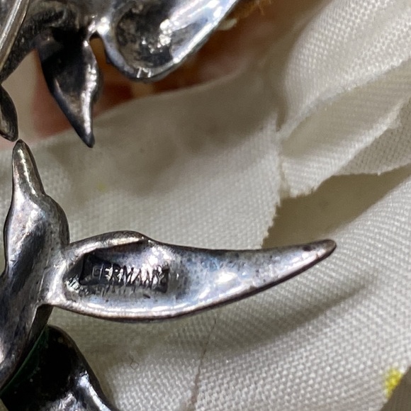 Made in Germany Sterling Enamel Bird Brooch/Pin Vintage 1 3/4” x 1 1/4” - Picture 6 of 7